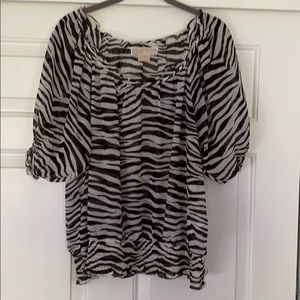 Zebra striped Michael Kors Blouse